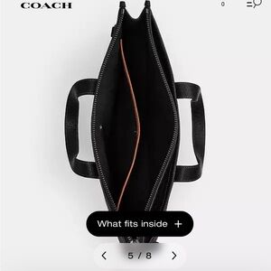 Coach Black Leather Men's Briefcase